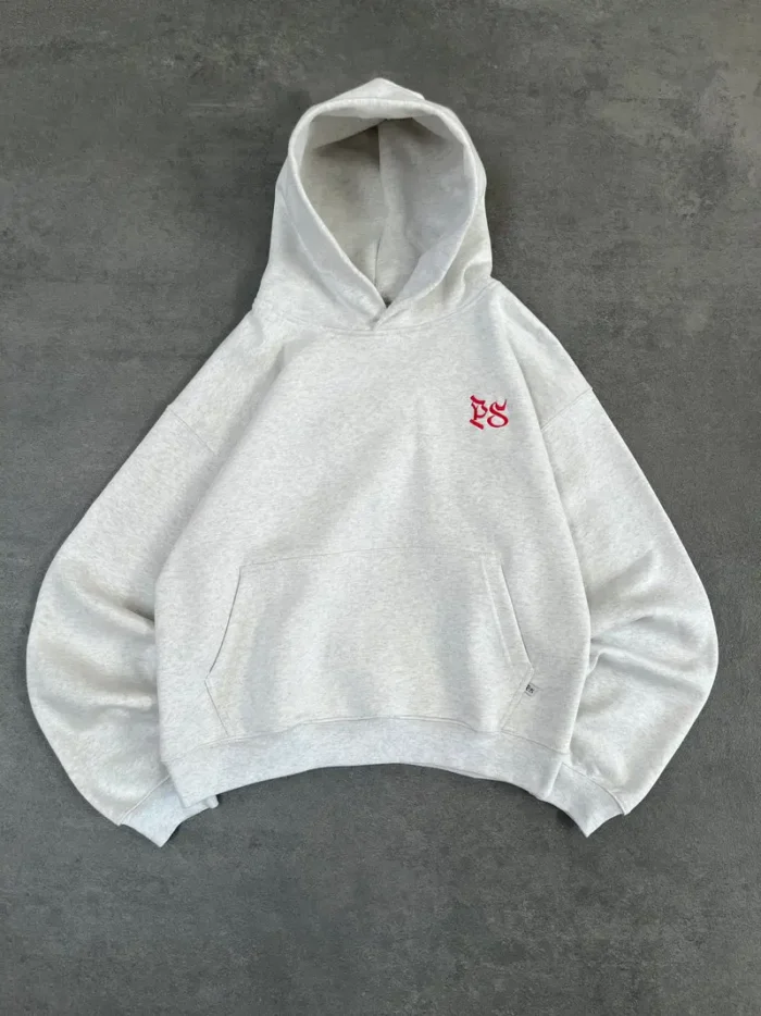 Sweat à Capuche Boxy Pepe Studio Gris Clair